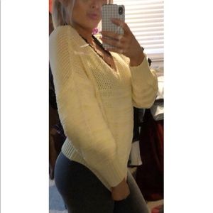 Yellow sweater!!
